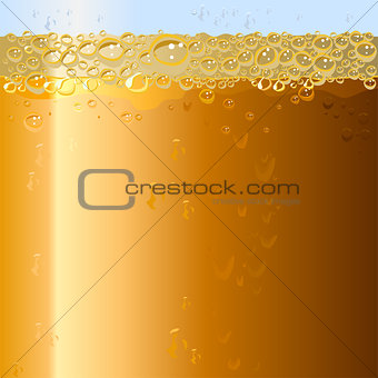 Beer background. Texture of drink in glass