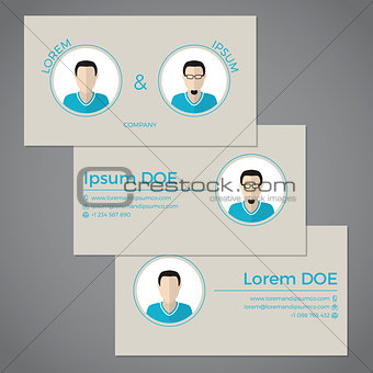 Business card set ideal for partnerships 