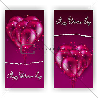 Festive background with gift box, balloons