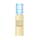 Office water cooler with hot and cold potable