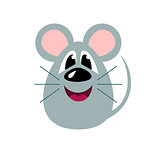 Cute cartoon mouse, stylized funny monster