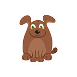 Cute dog with brown hair