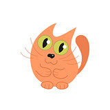 Cute cat, vector illustration
