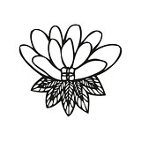 Amazing fantasy flower in tattoo style