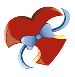 heart with ribbon