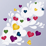 hearts abstract background