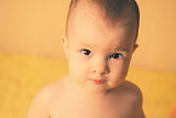 Baby portrait . Child face close-up