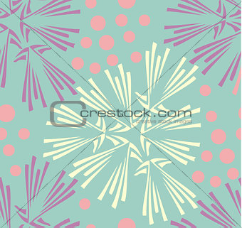 Vector seamless pattern. Hand drawn floral texture. 