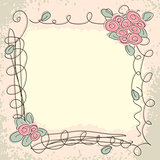 Greeting card with decorative floral elements