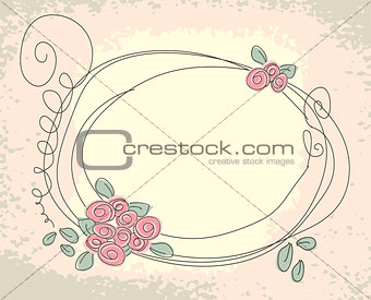Cute floral frame
