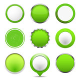 Green Round Buttons