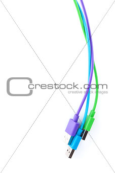 Colorful computer cables
