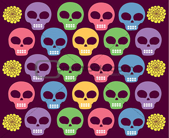 skulls colored