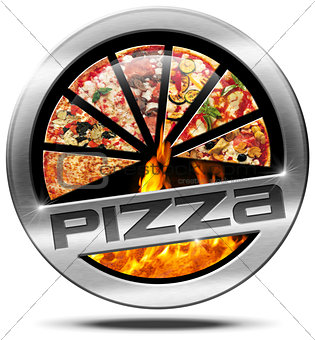 Pizza - Metal Icon