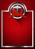 Red and Metal Christian Background