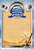 Signboard with Greek Flag
