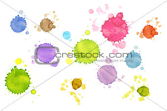 Set of stains of paint 