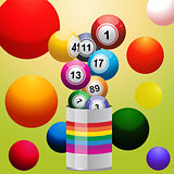 Bingo balls from paint tin