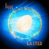 Easter glowing circle border and egg background