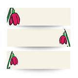 business cards with flowers