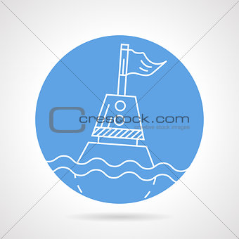 Sea buoy round vector icon