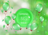 spring sale vector background