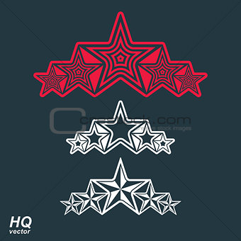 Vector eps8union symbol. Festive design element with stars, deco