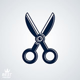 Vector cutting instrument â realistic classic scissors, additi