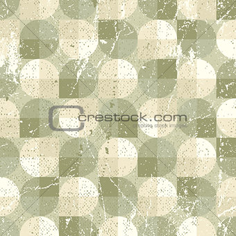 Seamless retro pattern, vector tiles background with messy grung