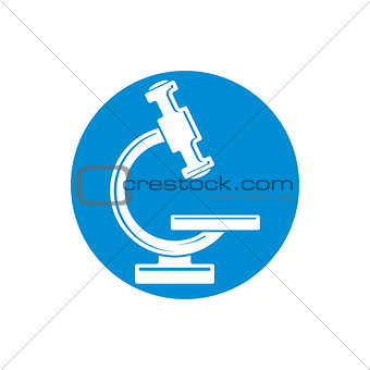 Microscope vector icon isolated.