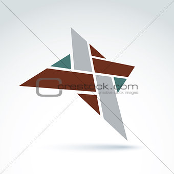 Vector abstract 3D icon, abstract symbol.