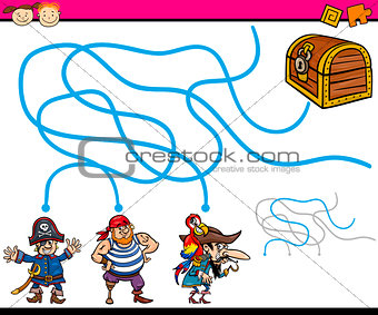 paths or maze cartoon game