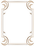 Vector simple vertical two-layer frame on white