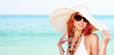 Beautiful woman on the beach