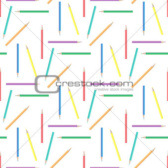 Abstract rainbow pensils seamless background