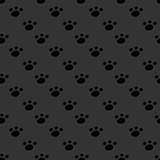 Animal footprint seamless dark pattern