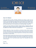 Flat style cover letter design