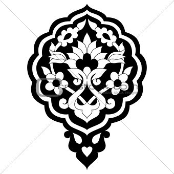 black artistic ottoman pattern series seventy seven