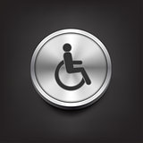 Disabled icon on silver button