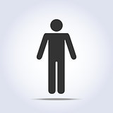 Standing human icon. Vector illustration