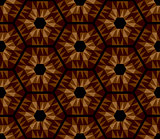 Mosaic brown hexagons seamless texture.