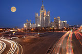 Streets by the river in the historical center of Moscow. 