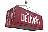 Service Delivery - Brown Hanging Cargo Container.