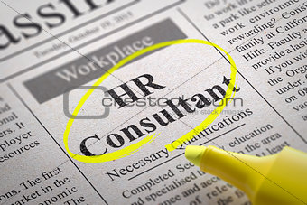 HR Consultant Vacancy in Newspaper.
