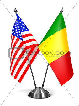 USA and Mali - Miniature Flags.