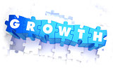 Growth - Word in Blue Color on Volume  Puzzle.