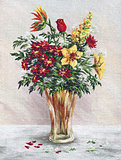 Painting Flowers in a Glass Vase