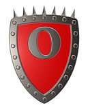 shield with letter o