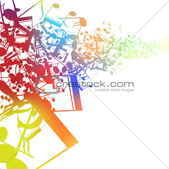 Abstract music design for use as a background