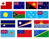 Flags of countries in Oceania